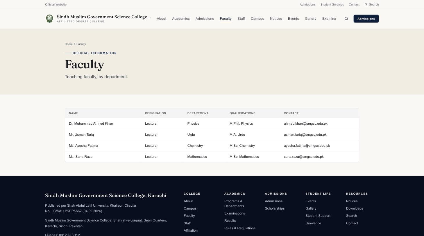 SMGSC Portal screenshot
